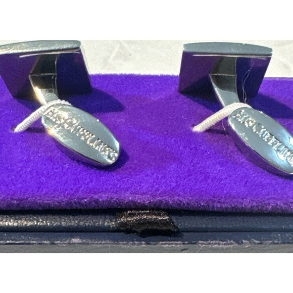 Aus Cufflinks Jade Coral Green Cufflinks Square Pattern W/ Box Fast Shipping - Picture 3 of 4